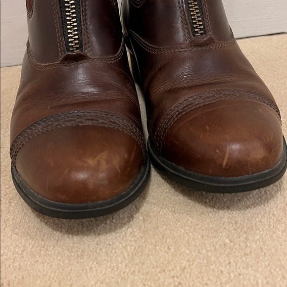 Ariat Devon Zip Paddock Boots in Wax Chocolate - Brown Leather - Picture 3 of 12